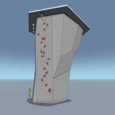 Grafik des geplanten Kletterturms